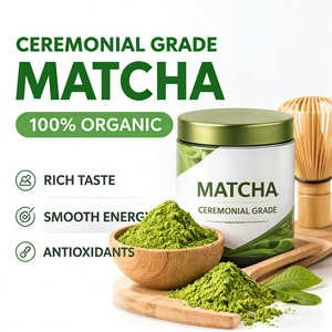 QINSHANTANG Matcha en Polvo de Flor de Cerezo Yame Orgánico de Grado Ceremonial, Estándar Europeo, Saborizado para Beber - Product Image 1