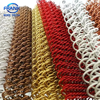 Rideaux en spirale métallique décoratifs architecturaux en maille de chaîne, tissu en maille de fil tressé, service de découpe sur mesure disponible