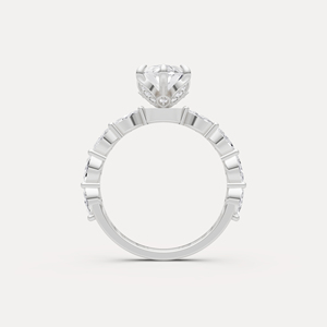 <b>Unique</b> Design Lab Grown Diamond <b>Engagement</b> <b>Ring</b> 14K Gold Diamond Bridal <b>Ring</b> for Proposal Wedding and Anniversary Use for Sale - Product Image 3