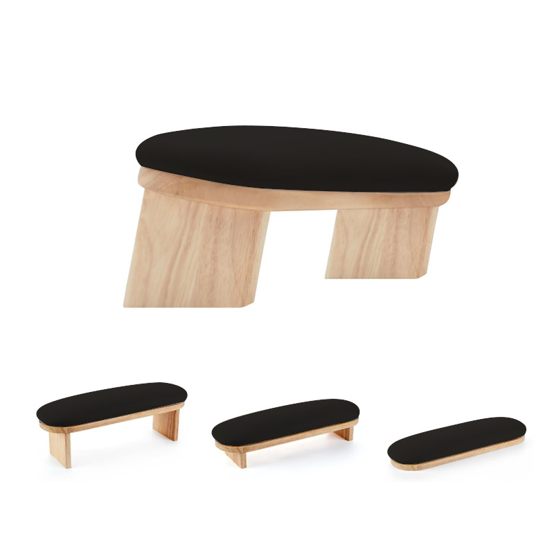 Reposamanos de cuatro niveles-negro