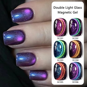 <span class=keywords><strong>Vernis</strong></span> à ongles gel magnétique effet œil de chat double lumière, pailleté, <span class=keywords><strong>semi</strong></span>-<span class=keywords><strong>permanent</strong></span>, soak-off, UV, pour DIY et fournitures d'onglerie - Product Image 3