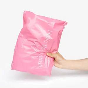 Изготовленный на заказ Логотип Печатный розовый пластиковый слезоточивый водонепроницаемый поли Курьерская Доставка сумка для экспресс-почты почтовые сумки для одежды