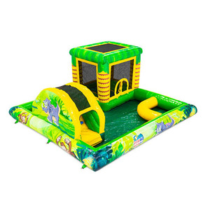 Parc de jeu gonflable de dinosaure de la <span class=keywords><strong>jungle</strong></span> d'enfants d'amusement superbe avec le videur et la <span class=keywords><strong>piscine</strong></span> gonflables <span class=keywords><strong>à</strong></span> vendre - Product Image 2