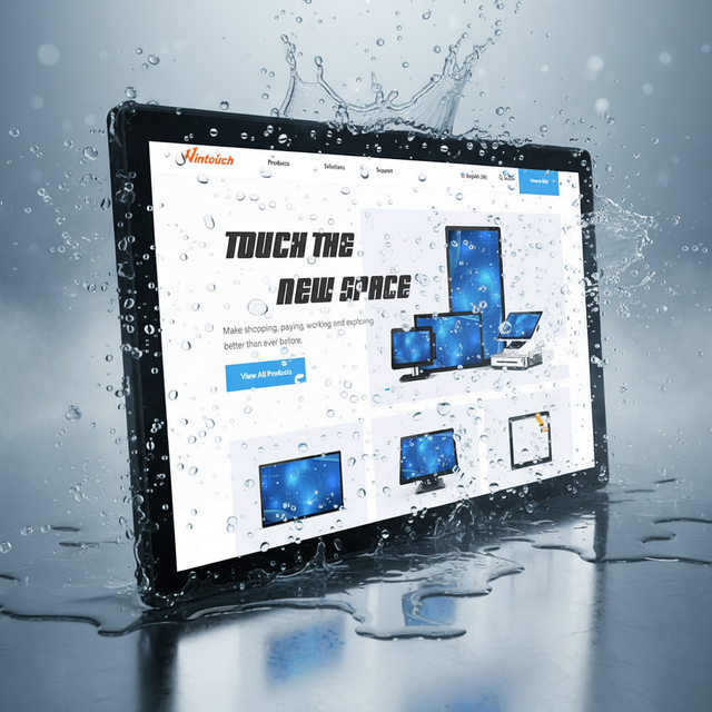 New IP65 Waterproof DC 10-Point Capacitive LCD Glass Touch Screen Monitor Industrial Panel PC USB Rugged All-in-One 1920x1080 HD