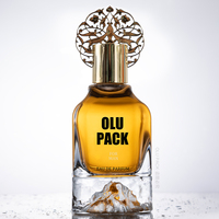 Flacon de parfum en verre carré vide de 50 ml pour homme, best-seller en gros, avec bouchon noir