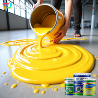 Peinture époxy liquide transparente écologique pour sols en ciment, livraison directe d'usine, certifiée RoHS, couleurs personnalisées, baril de 20 kg