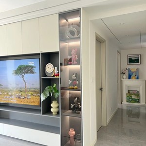 Mueble de <span class=keywords><strong>TV</strong></span> de Madera Contemporáneo, Popular y de Lujo, Ecológico, Duradero, Multifuncional y Personalizable para Sala de Estar - Product Image 3