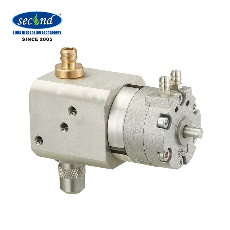Pneumatic rotary Ceramic EMI Silicone glue valve automated dispensing valve for high viscosity EMI Silicone,Silicone,Rubber.