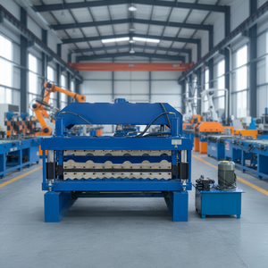 이중 데크 디자인의 철강 지붕 패널 타일 성형기, 1220mm 공급 폭, 0.3-0.8mm 롤링 두께, 간편한 조작 - Product Image 1