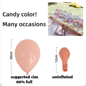 Cina 100 pezzi 12 pollici Globos pastello opaco Balon arancio <span class=keywords><strong>giallo</strong></span> colori amaretto <span class=keywords><strong>palloncino</strong></span> <span class=keywords><strong>palloncino</strong></span> - Product Image 4