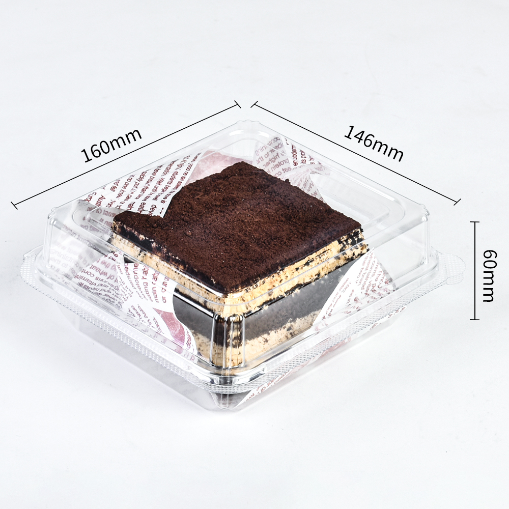 large clear plastic tiramisu container rectangle