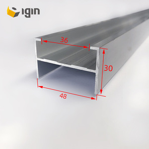 Profilé en aluminium I-Beam Igin pour cadre de persienne, 48 cm de large, 1,5 mm d'épaisseur, extrusion, usage industriel et civil - Product Image 3