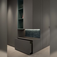 Mueble de Almacenamiento para Recibidor, Vestíbulo o Sala de Estar con Cajón LED, Solución Integral para Ahorro de Espacio, Moderno, de Alta Resistencia, con Precisión CNC, OEM ODM, para Hospitales