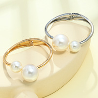 Pulsera de perlas de moda para mujer europea americana, brazaletes de moda chapados en oro simples, joyería Popular de comercio exterior, superventas