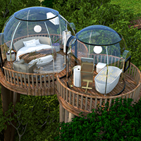 Tente extérieure en dôme igloo à bulles en polycarbonate étanche pour le glamping et les salons professionnels.