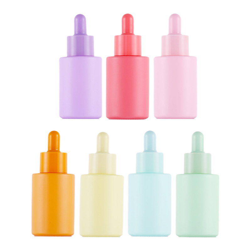 Hair Oil Glass Cosmetic Containers Rose Gold Dropper Bottle Transparent OEM