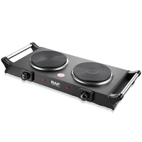 Cuisinière électrique RAF 1000W Plus 1000W à double brûleur avec une distribution uniforme de la chaleur et une utilisation simple pour la cuisine à domicile
