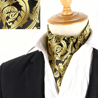 Britische Retro Ascot-Krawatte für Herren, Breite Bedruckte Schals, Luxuriöse Hochzeits- und Abendaccessoires für Bräutigam und Trauzeugen