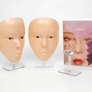 Maniquí de silicona para maquillaje facial, herramienta de práctica DIY, ayuda perfecta para practicar