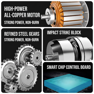 Suministro exclusivo de llave de impacto eléctrica multifuncional de alto torque con batería de litio para comercio exterior - Product Image 3