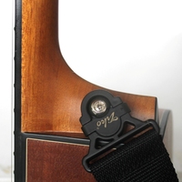 Sangle de guitare tissée de style rayé blanc à verrouillage rapide pour accessoire d'instrument de musique électro-acoustique Endpin