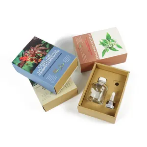 Kraft druck produzieren Verpackungs boxen für Parfüm behälter kosmetische Schönheits lagerung Kraft karton Papier Rechteck Tee kiste