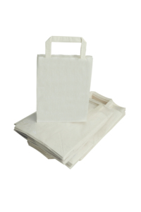 Bolsa de Compras de Papel Kraft Blanca Marca Carte Dozio Hecha en Italia, con Asas Planas, Tamaño 18+8X24 cm, Paquete de 25 Piezas, Bolsa de Regalo - Product Image 3
