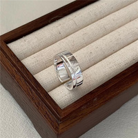 Ada Jewelry Joyas de Plata 925, Anillos de Eternidad Coreanos de Plata de Ley Original, Modernos y a la Moda