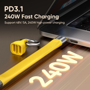 Cable USB-C Resistente con Llavero, USB 4.0, Carga Rápida PD de 240W, Transferencia de Datos de 40Gbps, Compatible con Video 8K, para Laptop/Monitor/SSD - Product Image 4