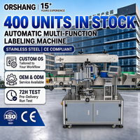 Machine d'étiquetage automatique électrique multifonctionnelle Orshang pour bouteilles carrées/plates, écran tactile, pour détergents, savons, aliments