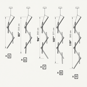 Lampada a Sospensione Geometrica Lineare in Legno Moderna, Lampadario LED Minimalista Scultoreo Personalizzabile per Soggiorno - Product Image 3