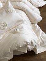OEKO Sábanas King Bad Sábana de algodón para dormitorio Apliques Fundas de cama Tamaño Queen Juego de cama Edredón Ropa de cama al por mayor