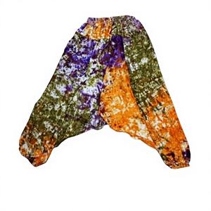 Pantalon Harem en Rayonne Imprimé Tie-Dye Respirant et Décontracté pour l'Été avec Cordon de Serrage, Vente en Gros, Plusieurs Couleurs - Product Image 1