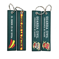 BSBH Nouveau design Porte-clés personnalisé tissé avec étiquette nominative, logo brodé par sublimation, porte-clés Jet Tag