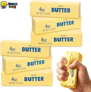 Juguete Interactivo JITENG para Fiestas, Bloque de Mantequilla Realista para Apretar, Juguete de Comida para Bromas y Tragiques, Juguete Blandito - Product Image 1