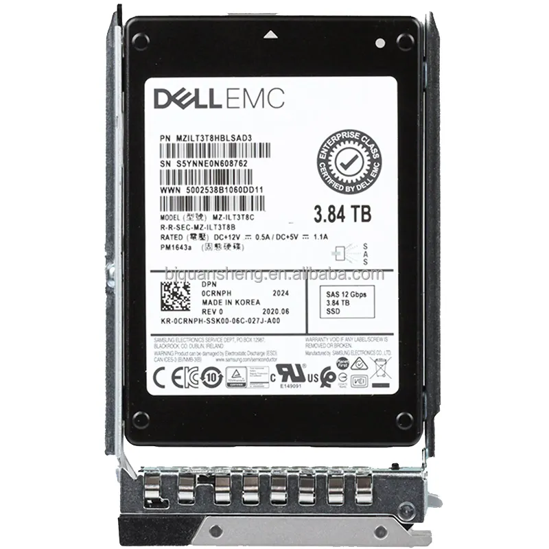 새로운 오리지널 PM1643a 3.84TB SAS 6 Gb/s SSD 2.5 인치 메탈 쉘 서버 애플리케이션 인터페이스 유형