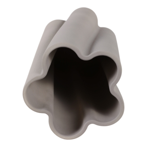 Vaso scanalato testurizzato moderno in gres per fiori, ideale per soggiorno, camera da letto, cucina, ufficio. - Product Image 6