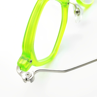 Monture de lunettes carrée à monture complète en acétate avec logo personnalisé, branches métalliques, légère, unisexe, pour adultes, pour verres optiques sur ordonnance, direct usine