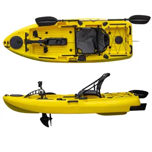 Factory direct New Arrival Motorized Pedal drive kayak HDPE fishing boat Single Seat