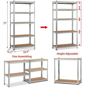 Estantería Metálica <span class=keywords><strong>de</strong></span> Acero sin Pernos <span class=keywords><strong>de</strong></span> 5 Niveles, Estantería Metálica Galvanizada sin Pernos - Product Image 2