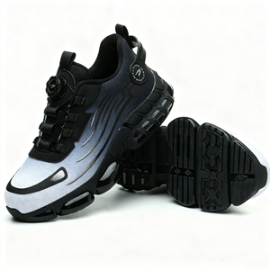 Men's Rotating Button Safety <b>Work</b> <b>Boots</b> Indestructible Steel Toe Sneakers PU Puncture-Proof Air Cushion for Industrial Use - Product Image 4
