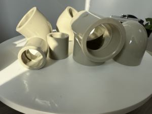 DIN規格45度エルボ工業用配管継手（水処理用）1/2インチ～12インチ プラスチックパイプ継手 PPH材質エルボ - Product Image 4