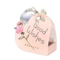 Nouvelle boîte-cadeau en forme de coeur avec poignée carton personnalisé Mini fleur gâteau Macaron Cookie boîte pliante boîte d'emballage cadeau créative