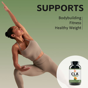 Precio al por mayor: Cápsulas blandas de CLA 1300MG con aceite de semilla de cártamo que apoyan el rendimiento en el ejercicio y el desarrollo muscular con cápsulas blandas limpias - Product Image 5