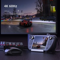 Steam Deck 6-in-1 Docking Station Handheld Charging Stand Multi-Port Type C USB Hub dengan Konverter Video