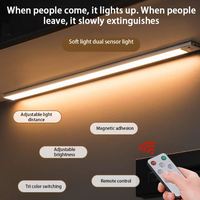 Lumière LED adhésive intelligente pour armoire avec capteur, rechargeable, profil en aluminium avec motifs lumineux multiples, décoration intérieure