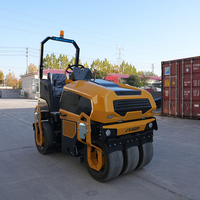 Compacteur routier pneumatique à roues multiples de 3 tonnes homologué CE, entièrement hydraulique, pour asphalte