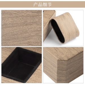 Boîtes de rangement pour montres classiques en cuir PU pour hommes, boîte de rangement pour montres en cuir PU de luxe avec logo personnalisé, octogonale - Product Image 2