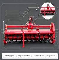 1GQL-160 Mesin Pengolah Tanah Putar (Rotary Tiller) 3 Titik Hitch PTO, Peralatan Rotavator untuk Traktor Pertanian