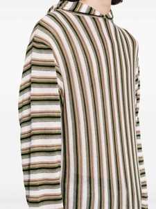 Pull tricoté à manches longues rayé zèbre personnalisé à la mode, pull à capuche décontracté, pull pour hommes - Product Image 6